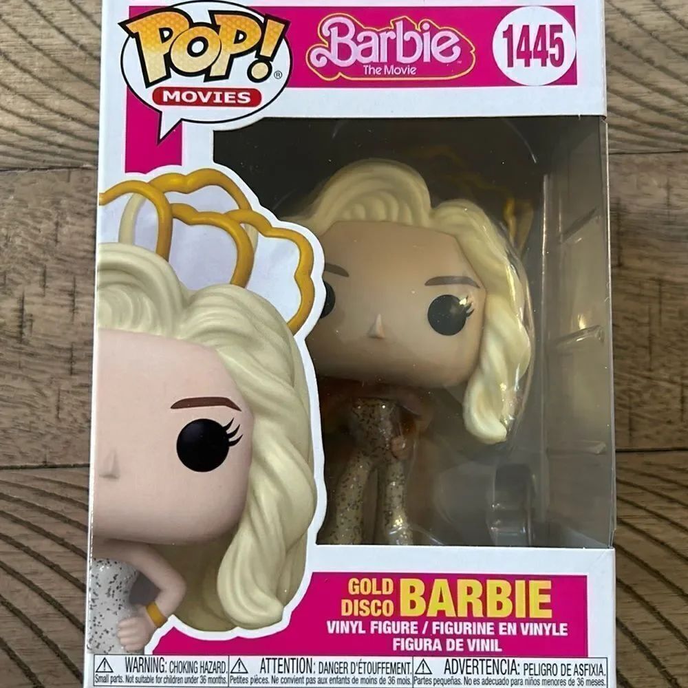 NIB Funko Gold Disco 💃 🪩 Barbie 💄 from Barbie Movie 🎥 🍿